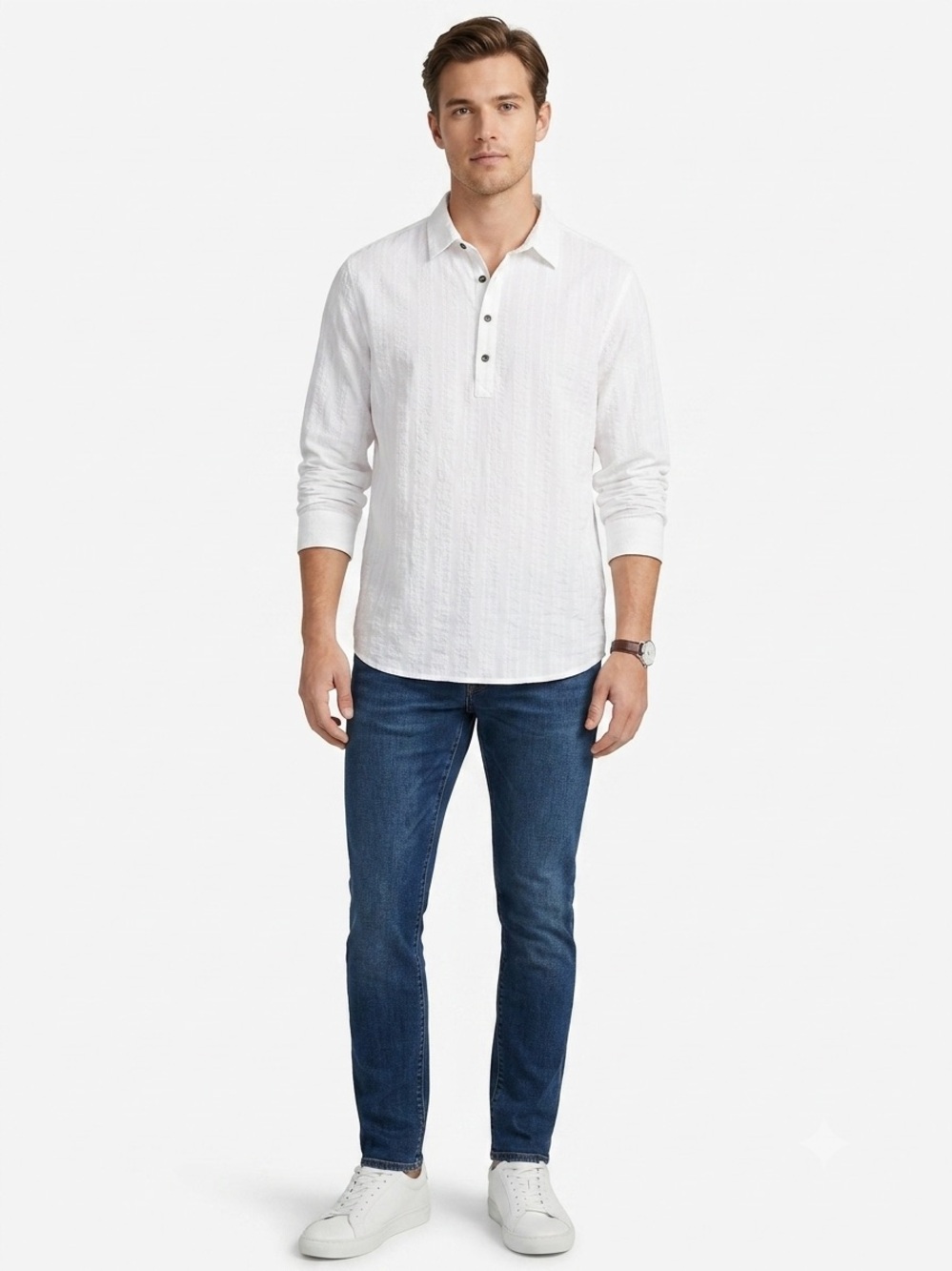 INC International Concepts Men's White Long Sleeve Shirt - Size XXL 100% Cotton